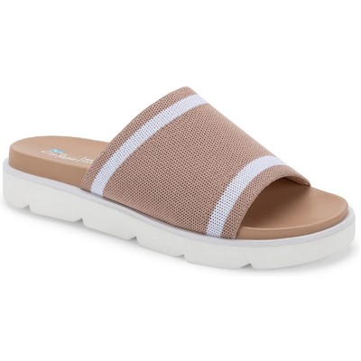 

Женские шлепанцы для бассейна Aqua College Katlina Tan 9.5 Medium (B,M) BHFO 7118, Blush knit