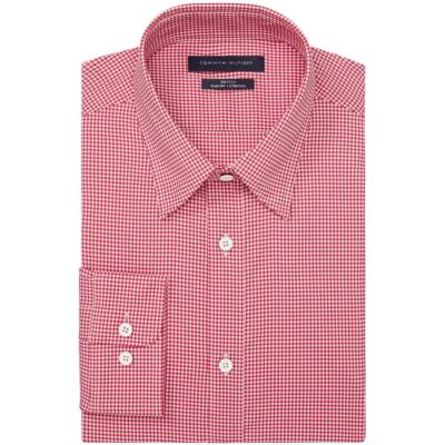 

Tommy Hilfiger Мужская классическая рубашка в клетку на пуговицах с принтом BHFO 9054