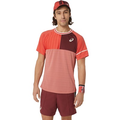 

Мужская теннисная одежда MATCH с короткими рукавами ASICS 2041A271, Red snapper, 2041A271
