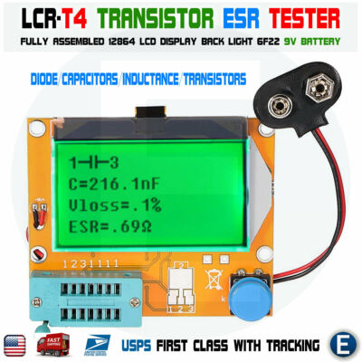 M328 LCR-T4 ESR Meter Transistor Tester Diode Triode Capacitance SCR Inductance