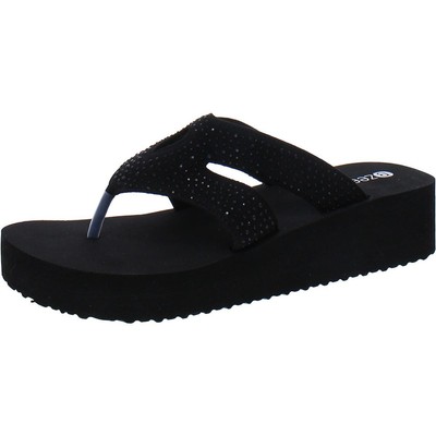 

Женские сандалии без шнуровки на танкетке Bzees Rio, черные, средние (B,M) BHFO 1837, Black cloud mesh, Rio