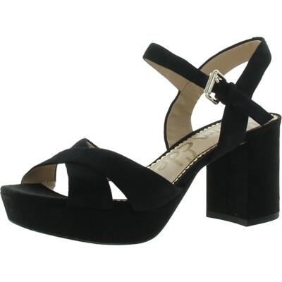

Женские черные туфли на каблуке Sam Edelman Jolene 9,5 средний (B,M) BHFO 5831, Black suede