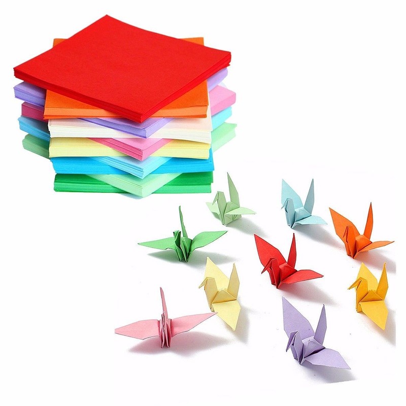 Solid Color Square Origami Diy Handma