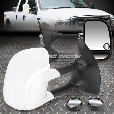 РУЧНАЯ ХРОМИРОВАННАЯ ТЕПЛОВАЯ БУКСИРОВКА С ВЫДВИЖНОЙ КРЫШКОЙ + КРУГЛОЕ ГЛУХОЕ ЗЕРКАЛО ДЛЯ 99-07 SUPERDUTY