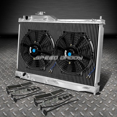 2-РЯДНЫЙ ПОЛНОСТЬЮ АЛЮМИНИЕВЫЙ ГОНОЧНЫЙ РАДИАТОР + 2X12 ВЕНТИЛЯТОРОВ ДЛЯ 99-09 S2000 S2K AP1 AP2 MT