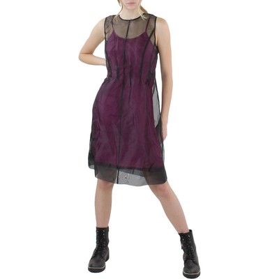 

DKNY Женское черное прозрачное официальное платье длиной до колена  BHFO 6729, Black/byzantine