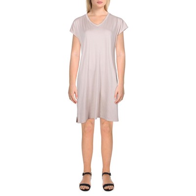

Женское короткое летнее платье-рубашка с v-образным вырезом Eileen Fisher BHFO 9218