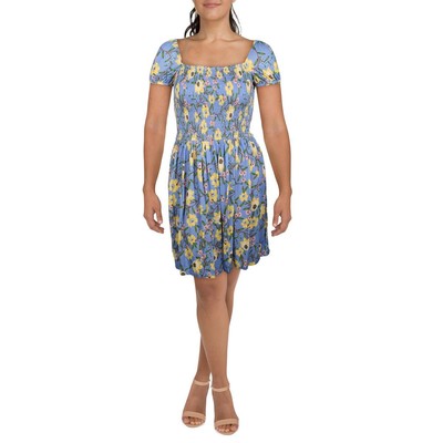 

Женский мини-дневной мини-сарафан French Connection Shanti Blue со сборками  BHFO 3107, Bella blue