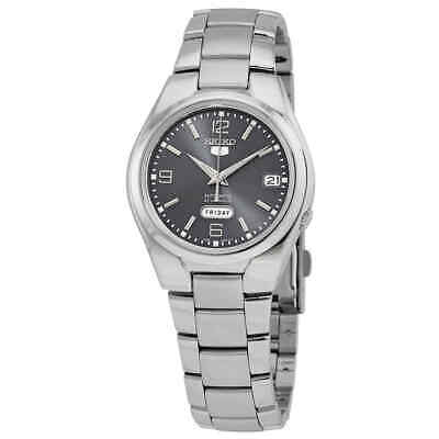 Мужские часы Seiko 5 с автоматическим серым циферблатом SNK621