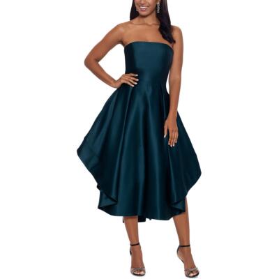 Женское атласное вечернее платье без бретелек Betsy & Adam BHFO 4679