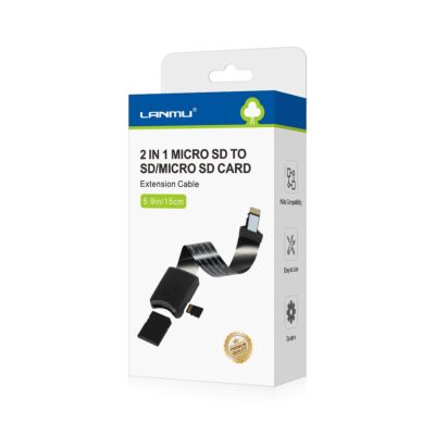 2 in 1 Micro SD to SD/Micro SD Card Extension Cable Extender Adapter
