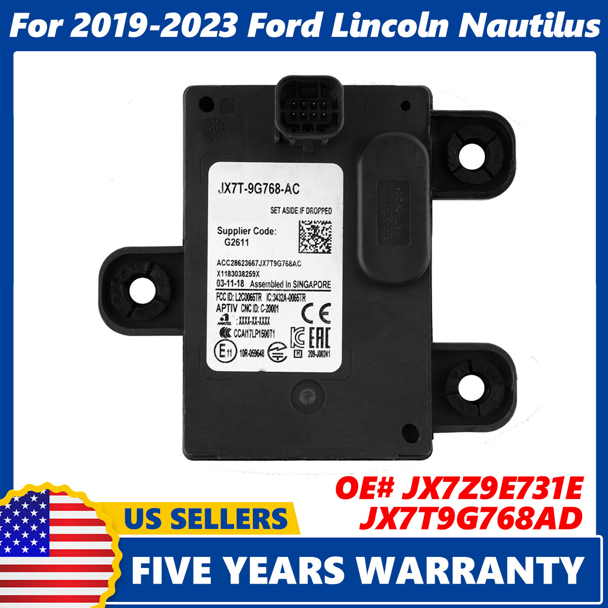 JX7T-9G768-AD Front Distance Radar Sensor OEM For 2019-2023