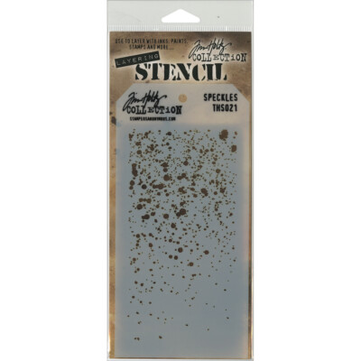 Stampers Anonymous Tim Holtz Layered Stencil 4.125''X8.5''-Speckles