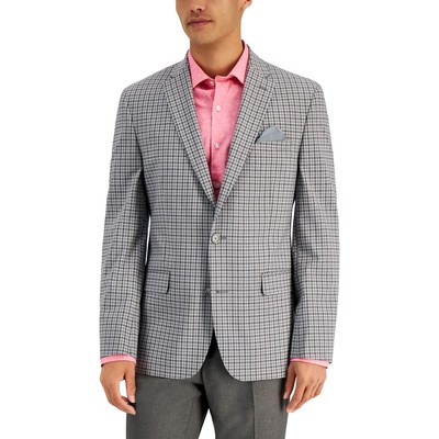 

Мужской пиджак Bar III в клетку с принтом Slim Fit на двух пуговицах Sportcoat BHFO 9597, Grey