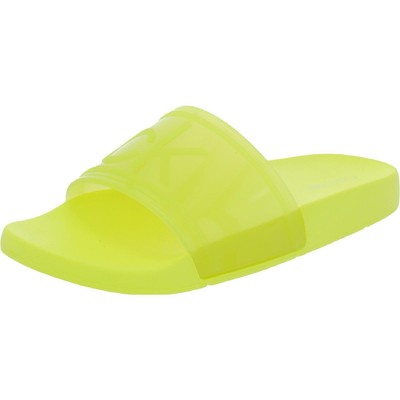 Женские шлепанцы Calvin Klein Austin Yellow для бассейна, 8 средних размеров (B, M) BHFO 0175