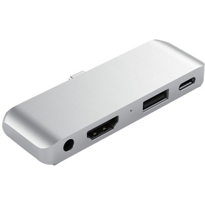 Satechi алюминиевый USB Type-C Mobile Pro Hub, серебристый #ST-TCMPHS