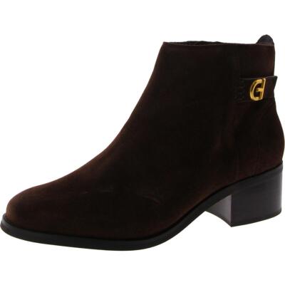 Женские ботильоны Cole Haan из замши с пряжкой на щиколотке и блочном каблуке BHFO 5960