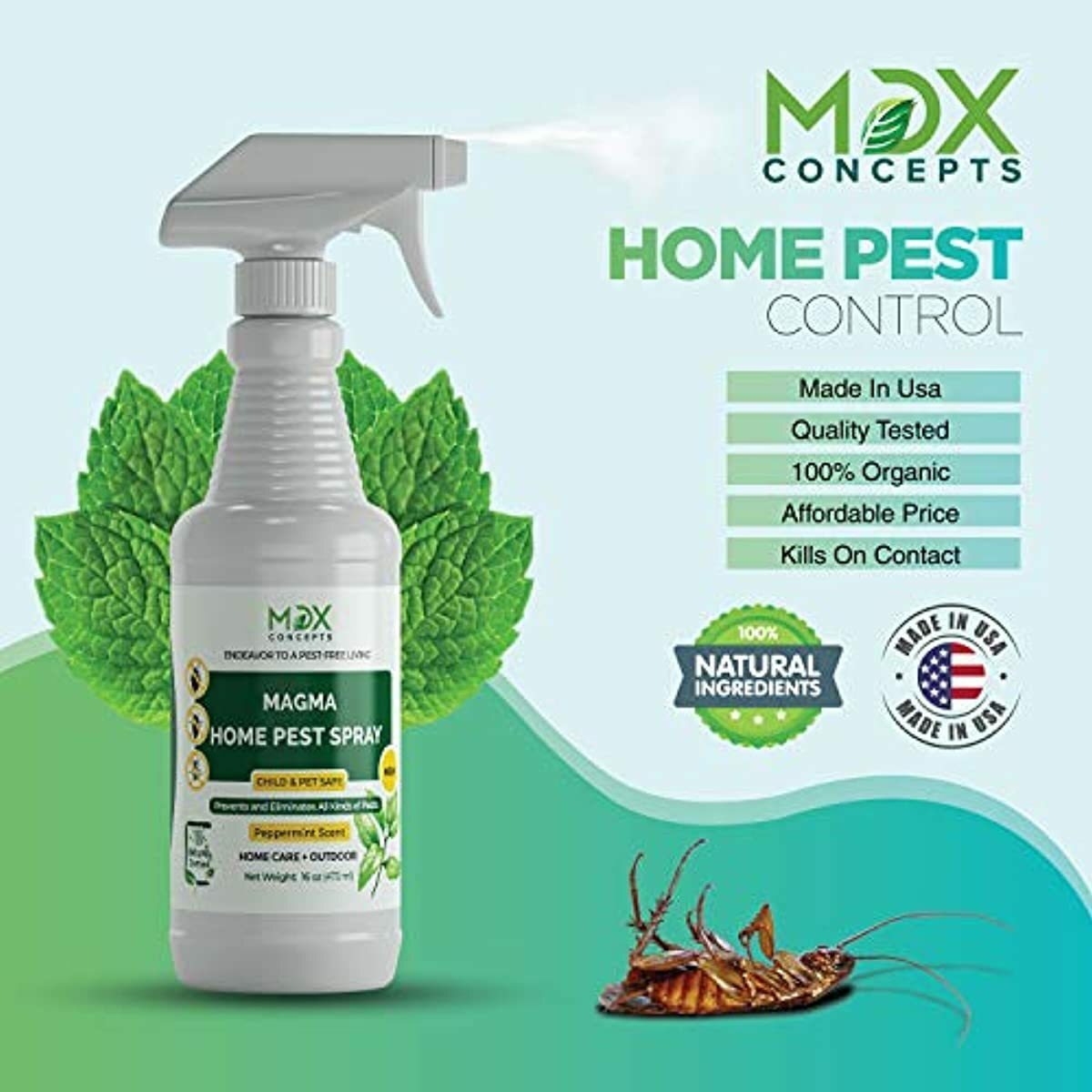 mdxconcepts Organic Home Pest Control Spray - Kills ...