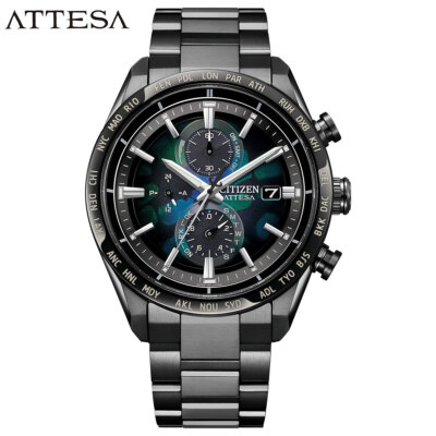 Pre-owned Citizen Attesa Layers Of Time Limited At8286-65e Black Men's Watch In Box