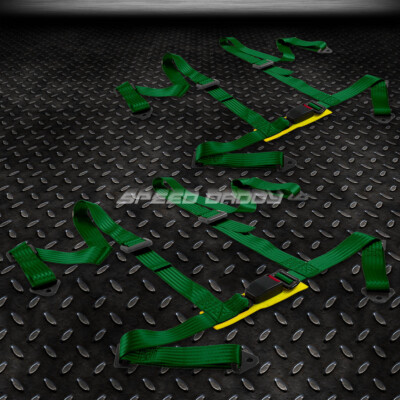 X2 УНИВЕРСАЛЬНЫЙ 4-ТОЧЕЧНЫЙ 2-Х ТОЧЕЧНЫЙ ЗЕЛЕНЫЙ НЕЙЛОНОВЫЙ РЕМЕНЬ БЕЗОПАСНОСТИ С ПРЯЖКОЙ ДЛЯ ГОНОЧНОГО РЕМНЯ БЕЗОПАСНОСТИ