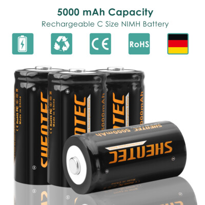 Shentec C Baby D Mono AA AAA HR14 wiederaufladbarer Ni-MH Batterie / Ladegerät