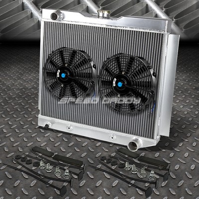 3-РЯДНЫЙ АЛЮМИНИЕВЫЙ РАДИАТОР + 2X10 ВЕНТИЛЯТОРОВ ЧЕРНОГО ЦВЕТА ДЛЯ ЗАМЕНЫ ЗАРЯДНОГО УСТРОЙСТВА 74-79/49-54 CHEVY V8
