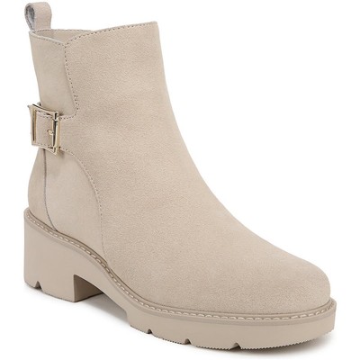 Naturalizer Womens Delilah Beige Suede Booties Shoes 8 Wide (C,D,W) BHFO 7033