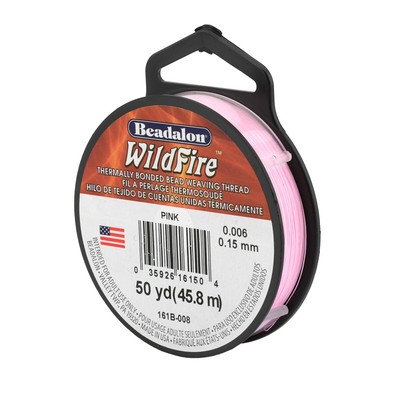 Beadalon Wildfire PINK Beading Thread (.006'') 50 Yards (150ft)