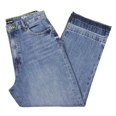 

Женские прямые джинсы Kent Denim DKNY Jeans с высокой посадкой до щиколотки BHFO 0526, Синий, Kent