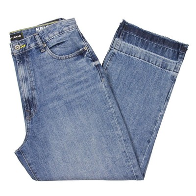 Женские прямые джинсы Kent Denim DKNY Jeans с высокой посадкой до щиколотки BHFO 0526