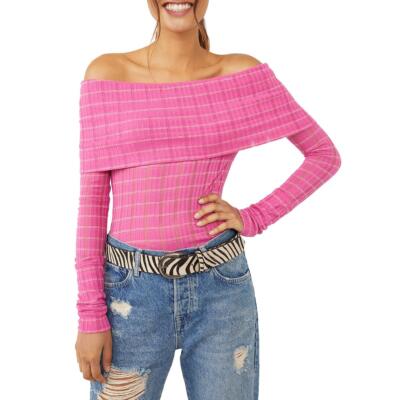 

Женский розовый пуловер в полоску Snowbunny Girlfriend Free People  BHFO 0593, Fuchsia fizz combo