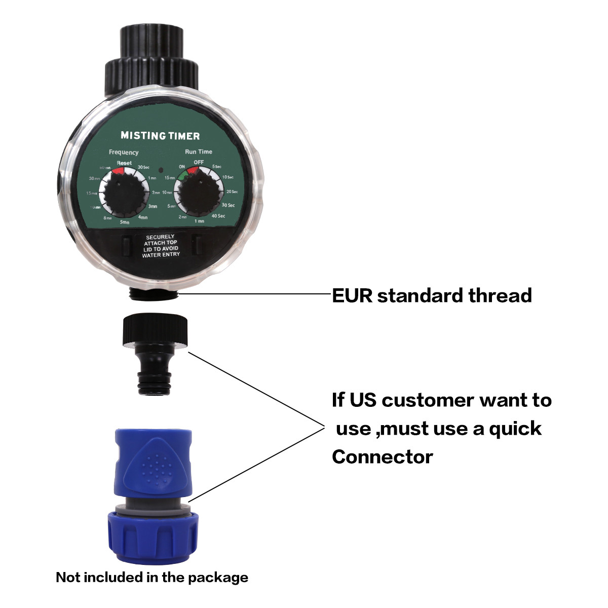 Misting Timer Ball Valve Watering Timer Automatic Garden Electronic