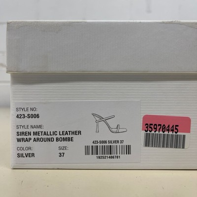 Pre-owned Simkhai Siren Metallic Leather Heeled Sandals Women's Size Eu37/us7