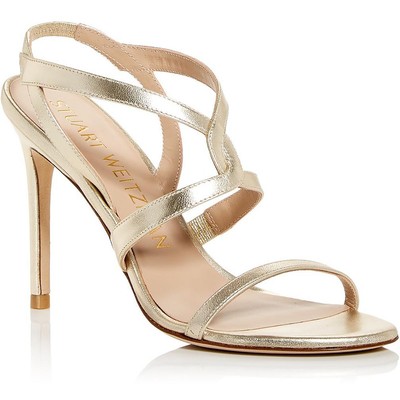 

Stuart Weitzman Womens Soiree 100 Gold Heels Shoes 6 Medium (B,M) BHFO 8989, Platino, Soiree 100