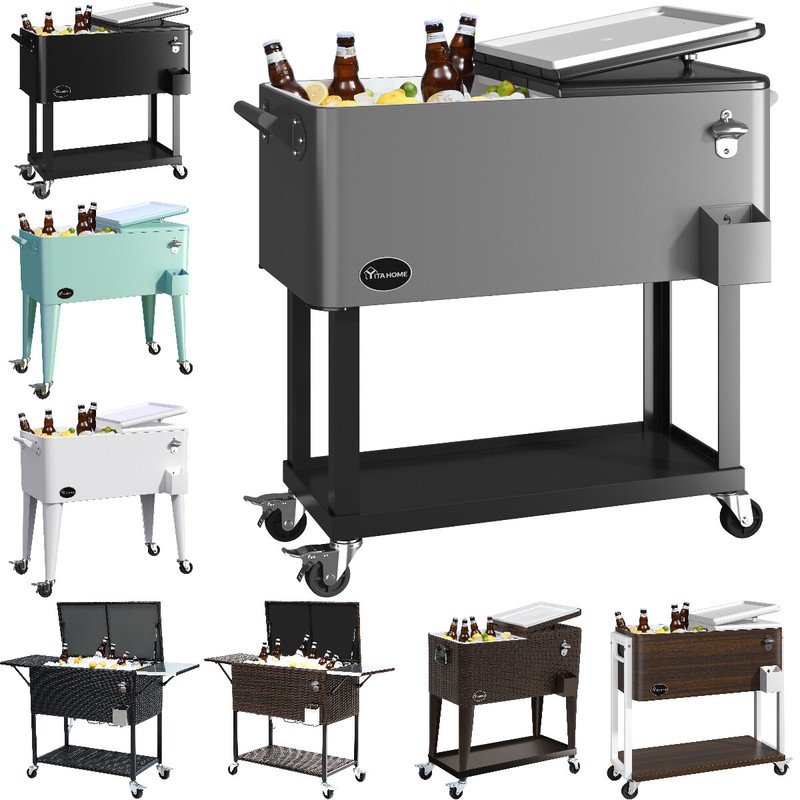 On Wheels, Beverage Cart, Rolling Ice Chest