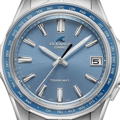 Pre-owned Casio Oceanus Manta Ocw-s400sg-2ajr Blue Solar Analog Men's Watch In Box