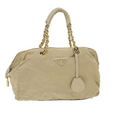 Prada nylon beige bag sale