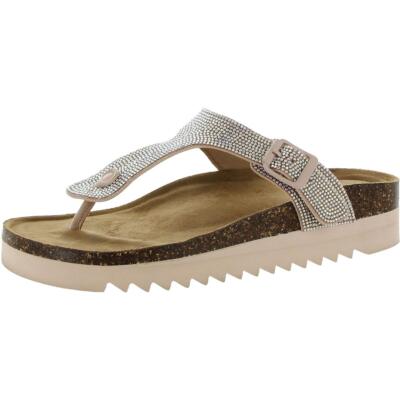 

Wild Pair Womens Barnett Casual Footbed Thong Sandals Shoes BHFO 7029, Barnett