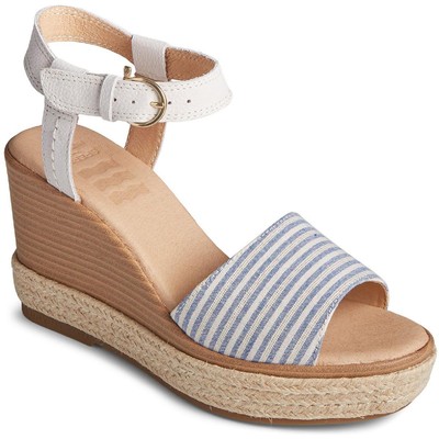 

Женские белые сандалии на танкетке Sperry Fairwater 9, средний (B,M) BHFO 6976, Ivory/blue