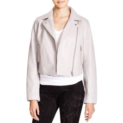 

Женская мотокуртка T by Alexander Wang из серо-коричневой кожи с шагреневой отделкой  BHFO 6789, Taupe