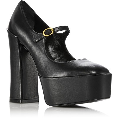 Stuart Weitzman Женские туфли на высоком каблуке Mary Jane 145, черные, на каблуке Mary Jane, BHFO 5527