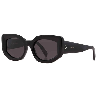 Pre-owned Celine Bold 3 Dots Grey Cat Eye Ladies Sunglasses Cl40277i 01a 54 Cl40277i 01a In Gray