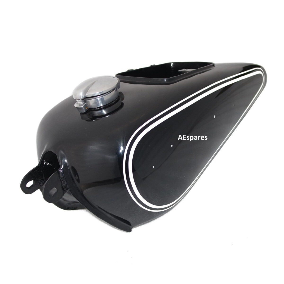 Petrol Fuel Gas Tank Steel Black Painted White Stripe Fits BMW R71 