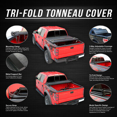 ::FOR 83-11 FORD RANGER MAZDA B3000 6' BED TRI-FOLD SOFT TOP TRUNK TONNEAU COVER