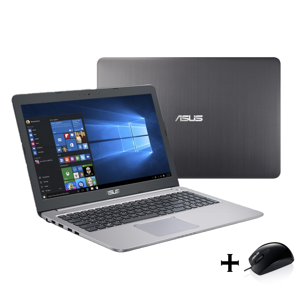 asus notebook 15,6" / intel dual-core n3350 / 4gb / 1tb / dvd