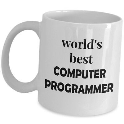 Worlds Best Computer Programmer Coffee Mug Cute Gift Cup For Coder Software