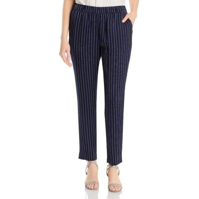 Брюки прямого кроя Boss Womens Tariyana Navy Striped Workwear 10 BHFO 8151