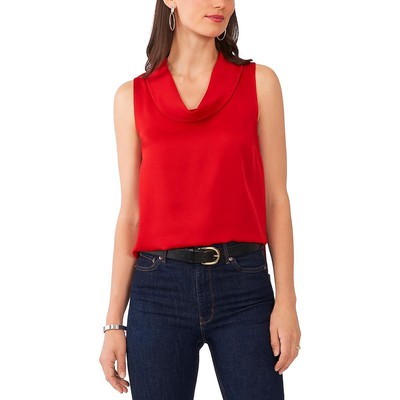 Женский топ на бретелях без рукавов с воротником-стойкой Vince Camuto BHFO 5687