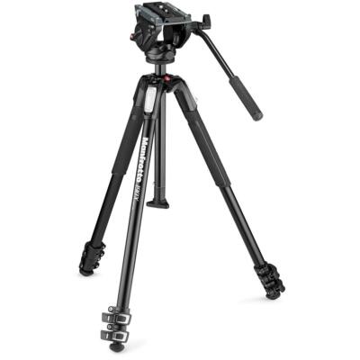 Трехсекционный алюминиевый штатив Manfrotto 190X с жидкостной видеоголовой MVH500AH