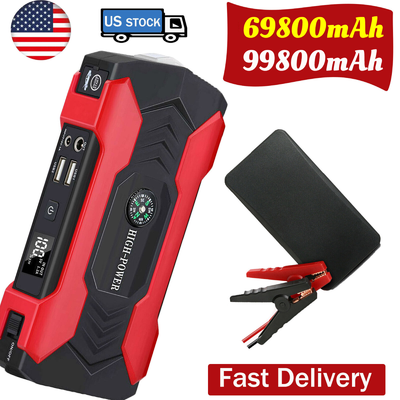 Car Jump Starter Booster Jumper Box Power Bank Battery Charger 69800/99800mAh US
